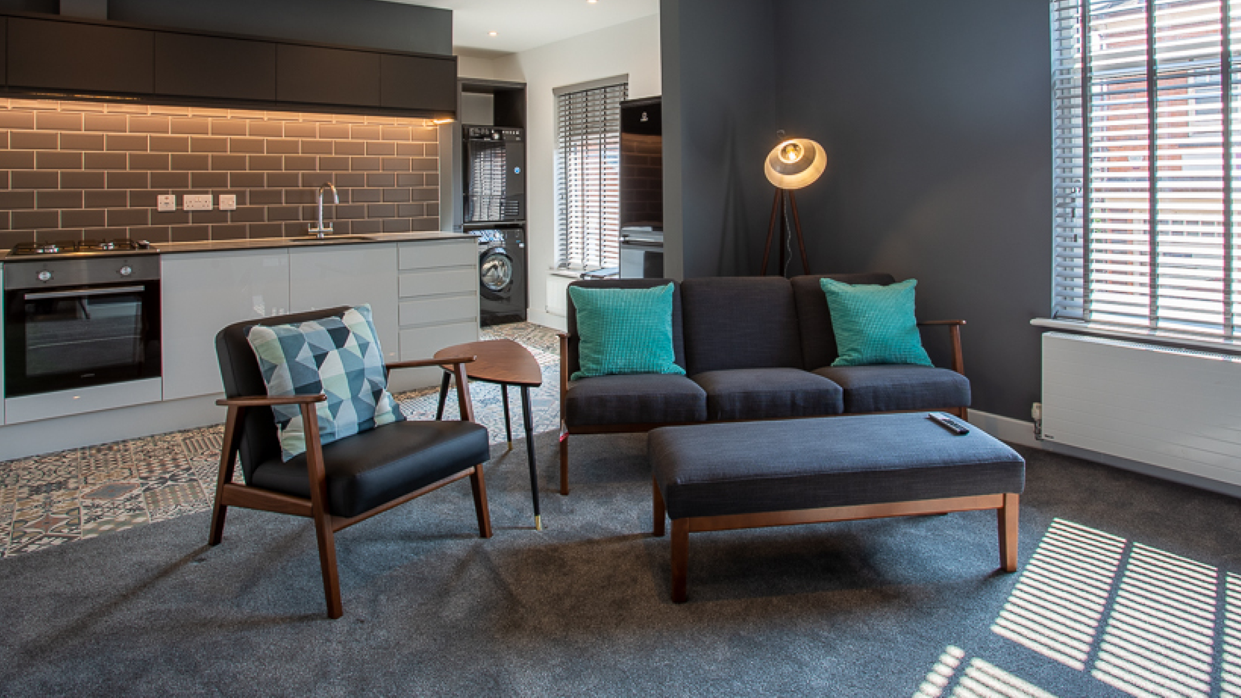 Key in lock of open door